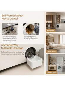 1pc Washing Machine Drain Outlet Water Tray, Suitable For Gorenje Washing Machine Drain Outlet, Drain Outlet Water Tray, Leak-Proof Drainage Storage Box Replacement Part, Home Appliance Accessory, Washing Machine Spare Part, Washing Machine Base, Perfect Choice For Washing Machine Cleaning And Storage, Suitable For Christmas, Halloween And Graduation Season. - Multicolor - View 8