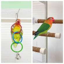 1pc Wooden Interactive Ladder Training Toy Suitable For Small Pets, Birds, Parrots, Hamsters, Climbing Ladder, Swing, Accessories - Multicolor - View 18