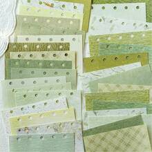50pcs Vintage Ink Wash Floral Plaid Texture Journaling Writable Background DIY Decorative Base Paper - Vintage - View 10