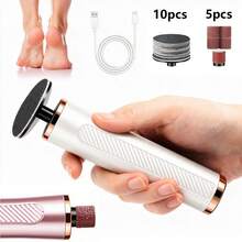 Personal Care Electronics 2-In-1 Electric Foot & Hand Remover, Rechargeable Foot Grinder With 10 Replacement Sanding Discs, Portable Electric Foot File For Toenail & Foot Care, Home & Salon Use - Multicolor - View 1
