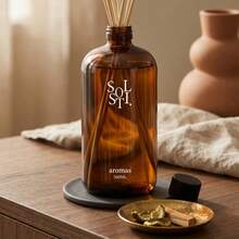 Pengharum Ruangan Reed Diffuser Alami 500ML, Dekorasi Pengharum Ruangan Gaya Kayu, Pengharum Ruangan Elegan, Dekorasi Ruangan Minimalis, Cocok untuk Ruang Tamu, Kamar Mandi, Lorong, Pilihan Hadiah, Aroma Teh Putih dan Oud - Beragam Aroma - View 21