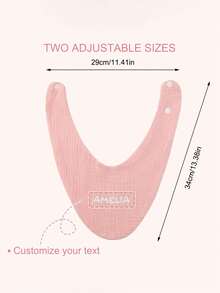Celemek Bandana dengan Nama Kustom, Kain Kasa Lembut dan Menyerap dengan Cetakan Nama Kustom untuk Menangkap Makanan, Huruf, Lucu, Dipersonalisasi, Chic Musim Gugur, Hadiah yang Dipersonalisasi, Cocok untuk Semua Musim, Hadiah untuk Bayi Baru Lahir - MultiWarna - View 11