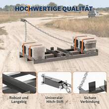 GOCAPTAIN Heavy Duty 6FT Drag Harrow for ATV, UTV, Tractor – Tow Behind Grader and Land Leveler with Robust Chain Link – Power Rake for Gravel, Sand, Soil, Lawn, Hay – Ideal Mower Accessory - 72*20 Zoll - Übersicht 5