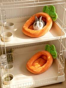 1pc Pet Mat Rabbit Bed Pad, Rabbit Winter Warm Bed Pad, Hamster Bed Guinea Pig Bed, Suitable For Hamsters, Rabbits, Guinea Pigs And Other Small Pets All Season Sleep Bed - Round - View 8