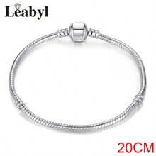 1pc Vintage 925 Sterling Silver Plated Snake Chain Bracelet, Women's Style - Adjustable Barrel Clasp, Compatible With European Beads, Daily Wear Accessory, Versatile Accessory | Smooth Metallic Texture | Polished Finish - Silver - View 5
