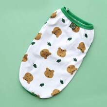 Squirrel Pattern Vest Cute Squirrel Design Spring Autumn Warm Sweatshirt Rabbit Pet Accessories Supplies Comfortable Soft Skin-Friendly Breathable Cotton Knit Pet Clothing Lop Ear Rabbit Guinea Pig Dutch Pig Small Pet Universal Home Outdoor Photo Daily Pet Clothes - Multicolor - View 8
