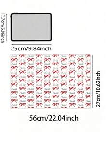 3pcs Custom Text Wrapping Paper With Red Bow Design, Personalized Name/Text Wrapping Paper For Wedding Anniversary Birthday Christmas Thanksgiving, Small Business Gifts Wrap, Golf Gifts Wrap - Multicolor - View 7