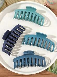 Large Matte Multi-Prong Hair Claw Clip, Minimalist Matte Hair Claw For Bathing - Multicolor - View 5