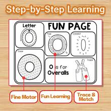 English Alphabet Tracing & Coloring Activity Notebooks, A-Z Uppercase & Lowercase Letter Practice, Find The Letter, Picture Vocabulary, Pattern Matching, Dot-To-Dot, Handwriting Practice, Fine Motor Skills, Learning Worksheets, English Edition - Alphabet Tracing & Coloring Activities - View 11