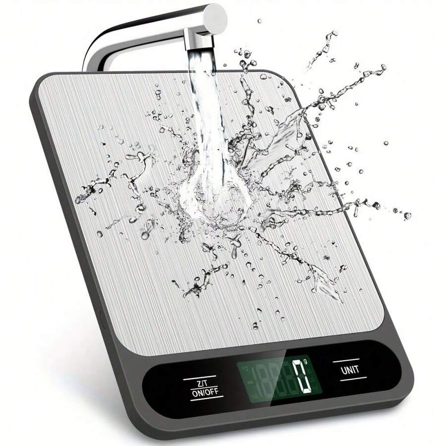SOKANY High Precision Digital Kitchen Scale, 2 AAA Batteries Powered, Multi-Unit Switchable, High Definition LCD Display, Stainless Steel Surface, Waterproof And Dustproof, Durable. Essential For Home Baking And Cooking.
