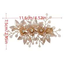 2PCS Rhinestone Flower Bridesmaid New Year Wedding Headpiece - Multicolor - View 11