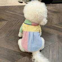 1pc Pet Shirt, Casual Comfortable Breathable, Spring/Summer Cat & Dog Clothes, Suitable For Teddy Poodle And Other Small Pets - Multicolor - View 3