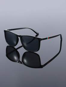 1 Pair Men's Square Sunglasses, Business Style, Suitable For Vacation Outfits, Parties, Daily Life, Fits All Face Shapes. - Multicolor - View 7