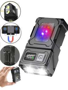 KENSUN 1pc Ultra Bright High Power Mini LED COB Flashlight, Dual Light Source, Type-C Rechargeable Multi-Function EDC Camping Emergency Light - As Shown In the Figure - View 12