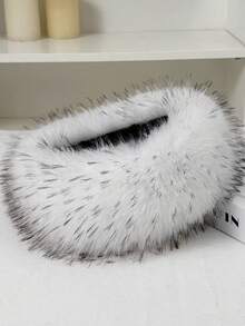 Winter Fluffy Open Top Hat Faux Fox Fur Hat Band Thickened Warm Faux Fur Brimless Hat - Multicolor - View 12