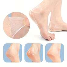 QKC 10pcs Invisible Heel Pads For High Heels, Breathable And Comfortable, Moisturizing And Repairing Dry Cracked Heels, Suitable For Sensitive Skin - Clear - View 6