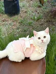 1PC Cat Recovery Suit, Mother Cat Weaning Suit, Anti-Licking Clothes For Cats, Female Dog & Cat Pet Recovery Suit, Post-Surgery Belly Band - Multicolor - View 3