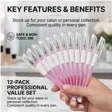 Eyebrow Shape Drawing Model Positioning Makeup Tool Marker Pen For Eyebrow Shape Practice - Pink - View 5
