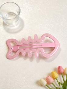 Exquisite Glitter Hollow Fishbone Design Hair Clip, Sweet Girl Style BB Clip, Unique Personalized Side Hair Clip, Versatile Daily Bangs Clip - Multicolor - View 7