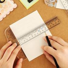 2Pcs Clear Acrylic T-Square Ruler For Easy Reference While Crafting Must-Have T-Square Ruler To Get Things Straight On Paper Cards - A - View 5