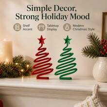3D Printed Christmas Tree Decor, Minimalist Small Ornament For Christmas, Suitable For Hallway Cabinet, Living Room Decoration, Or Dining Table Decor With Candles, Branches And Balls - This Christmas Tree Is A True Focal Point, Easily Fits Any Room And Style - A - View 2