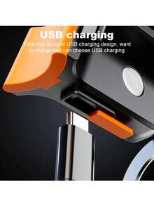 1 pieza Luz trasera de bicicleta, Luz de advertencia de con sensor inteligente alimentada por energía solar para bicicleta de montaña/carretera, Accesorios de ciclismo - Negro - Ver 6