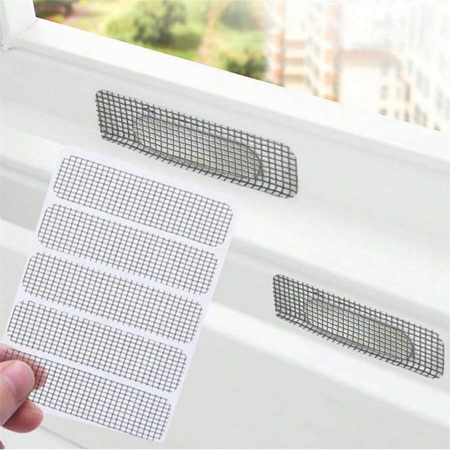 Drain Hole Anti-Mosquito Stickers Screen, Window Mosquito Net, Embroidered Cloth Stickers, Mosquito Repellent Patches, Keep Your Home Free Of Bugs With Grid Repair Stickers & Window Drainage Hole Accessories - Multiple Styles - View 1