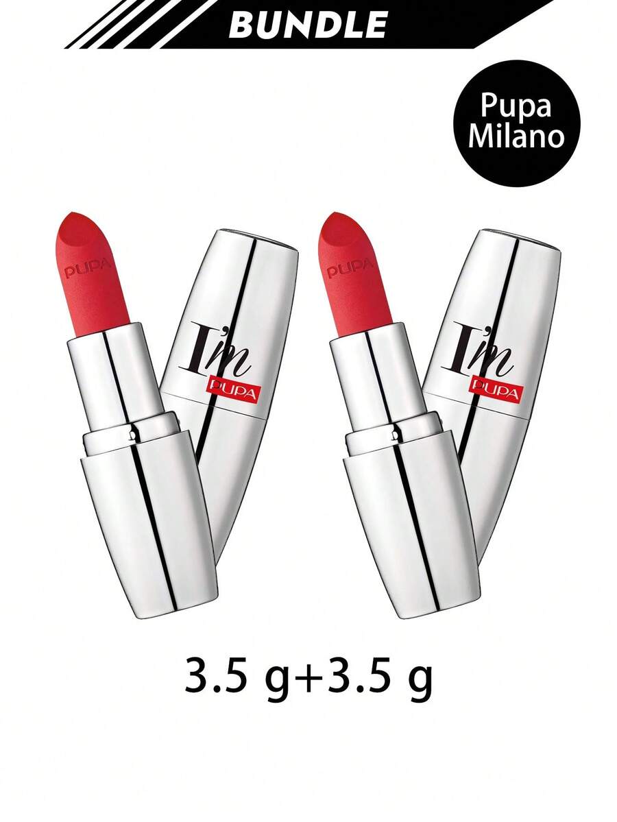Pupa Milano [Bundle] I'M Matt Lipstick 070 Coral Red 3.5 G X 2 - 070 Coral Red - View 1