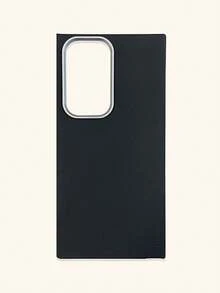 1pc 4-Color Optional Solid Color Lychee Texture Faux Leather Large Window Phone Case, Ins Premium Minimalist Business Solid Color Leather Texture, A Classic Black / B Beige White / C Premium Gray / D Caramel Brown, Faux Leather Matte Lens Raised Full Coverage Anti-Drop Soft Shell, Autumn/Winter Commute Versatile, Suitable For Personal Use And Gift; Compatible With IPhone Case & Galaxy Case, Compatible With IPhone 17 - Multicolor - View 100