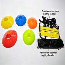 1pc Football Training Agility Ladder Soft Rope Ladder Agility Ladder Set Fitness Training Basketball Training Equipment - Multicolor - View 12