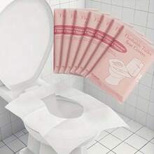 100pcs Portable Disposable Toilet Seat Covers - Suitable For Hotels, Airplanes And Outdoor Camping, Individually Wrapped, Soft And Hygienic, Fits Most Toilet Shapes, Essential For Public Restrooms, Portable Toilet Seat Covers, Airplane Bathroom Accessories, Hygiene Protection, Toilet Seat Covers, Travel Essentials - View 1