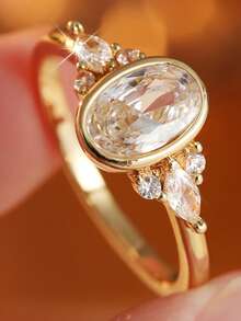 Gmzalx Vintage Style Ring, Women's Accessory, Elevate Daily, Travel And Vacation Outfit Quality - Gold - View 1