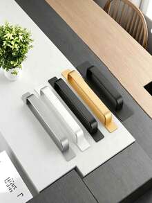 Alloy Self-Adhesive Cabinet Drawer Handles, Suitable For Kitchen And Bathroom Cabinets And Drawers - Modern Black Sliding Cabinet Handles, Drawer Handles, Sliding Glass Door Handles, Cabinet Door Handles (With Adhesive Backing). - Multicolor - View 10