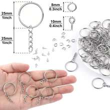 10/30/50/120pcs 25mm Key Ring Chain Keychain Accessories, Suitable For Bags, Phones, Pets And Gifts - 25# keychain - View 5