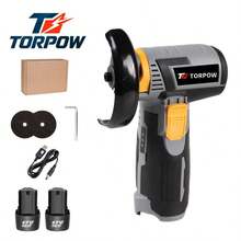 TORPOW 12V Cordless Mini Angle Grinder, 76mm Grinding Wheel, 10000RPM, Rechargeable Lithium Battery Included, Cutting Polishing Power Tool,Rechargeable Cordless Tools - Grey - View 8