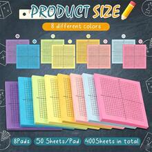 8pcs Multifunctional XY Axis Table Sticky Notes, Office & Study Strong Adhesive Multi-Pattern Sticky Notes - one-size - View 4