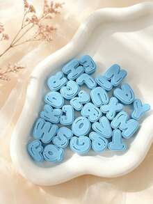 1 Set 26pcs Sweet Macaron Letter Beads, Hollow Design DIY Handmade Beads, Bracelet Keychain Pendant Making Accessories, Creative Character Decorative Loose Parts, Handmade Jewelry Assembly Materials, Craft Decorative Small Items, Best Gift Choice - Multicolor - View 5