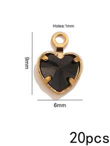20Pcs Heart Rhinestone Charms,304 Stainless Steel Multicolor Rhinestone Pendants,Charms For Jewelry Making,Diy Necklace Bracelet Making Supplies - Rhinestone Pendant - View 15