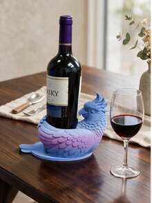 Toucan Shaped European Style Wine Rack Creative Home Wine Holder Living Room Decor Personalized Theme Bar Decoration Wine Rack Can Be Used As Decorative Ornament Supports Bordeaux 750ml Bottles Up To 76.6mm Diameter PLA Material Gradient Color Random Color Not Controllable - Multicolor - View 8