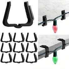 10pcs Plastic Light Clips - Christmas Halloween Decoration Hooks, Suitable For Gutters, Fences, Eaves | Outdoor Indoor Yard Party Decoration Hanging Clips - Multicolor - View 6