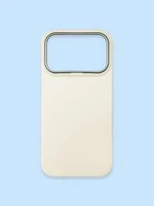 1pc 4-Color Optional Solid Color Lychee Texture Faux Leather Large Window Phone Case, Ins Premium Minimalist Business Solid Color Leather Texture, A Classic Black / B Beige White / C Premium Gray / D Caramel Brown, Faux Leather Matte Lens Raised Full Coverage Anti-Drop Soft Shell, Autumn/Winter Commute Versatile, Suitable For Personal Use And Gift; Compatible With IPhone Case & Galaxy Case, Compatible With IPhone 17 - Multicolor - View 123