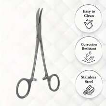 Multi Function Hemostatic Forceps With Lock, Straight Curved Tip, Fishing Hook Extractor Tool, Pet Ear Hair Pulling Pliers For Dogs Cats, Cupping Jar Clamp - Multi-color - View 8