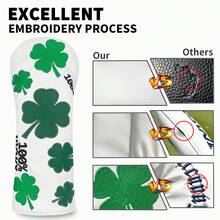 Four-Leaf Clover Golf Protective Case, Golf Accessories, Made Of Durable Materials, Providing The Best Protection For Your Golf Club - White - View 5