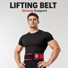 1pc Fitness Weightlifting Belt, White Letter Print, Suitable For Squats, Deadlifts, Presses, Powerlifting And Other Weighted Strength Training, Adjustable Hook And Loop Buckle, Gift Box Packaging - Multicolor - View 2