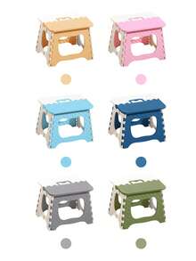 Portable Thickened Folding Stool, Fishing Stool, Small Plastic Low Stool, Outdoor Portable Folding Stool, Training Stool, Plastic Portable Folding Stool, Thickened Outdoor Portable Handheld Stool, Durable And Sturdy, Home And Outdoor Folding Stool, Camping Chair - Multicolor - View 7