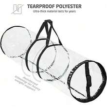 1pc PVC Gift Wrapping Paper Storage Bag With Top And Side Handles Wear-Resistant Tubular Container Organizer For Gift Packaging And Decoration - View 8