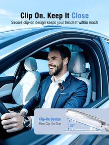 REMAX Headset Mono Bluetooth Jepit yang Dapat Ditarik, Earbud yang Dapat Ditarik dengan Satu Tekan 32cm, Dual-Mic ENC untuk Panggilan Jernih, Peringatan Getar, Koneksi Dua Perangkat, Indikator Baterai LED, Pengisian Cepat USB-C - View 3
