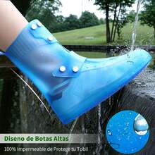 Rain Boots & Rain Boot Covers - Blue - View 2