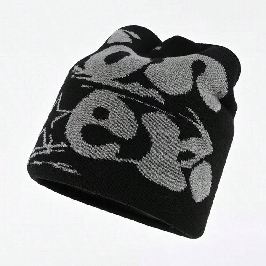 1pc Unisex Y2K Style Small Beanie Hat, Hip Hop 90s Fashion Decorative Warm Knitted Hat, Wholesale Unisex Hat - Multicolor - View 1