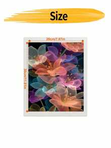 DIY Translucent Neon Floral Art (Frameless Or Framed 8x12 / 16x20 Inches) Paint By Numbers Kit(Acrylic) Arts & Crafts For Adult Beginners, Home Wall Decor, And Holiday Gifts - Sets - View 10